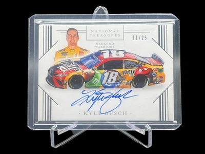 2021 Panini National Treasures Kyle Busch Weekend Warriors Auto /25 #WW-KY - Image 1 of 2