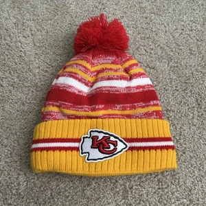 Kansas City Chiefs NFL Football Beanie Hat Red and Yellow Unisex - Picture 1 of 5