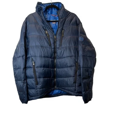 Hawke & Co Sport Mens XL Blue Performance Puffer Jacket Lightweight Full Zip - Image 1 of 4