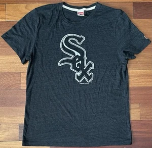 Homage MLB Chicago White Sox Logo Heather Black Tri-Blend T-Shirt Men's LARGE - Picture 1 of 4