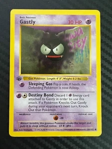 Pokemon TCG 1st Edition Shadowless Base Set Gastly 50/102 LP/MP - Picture 1 of 2