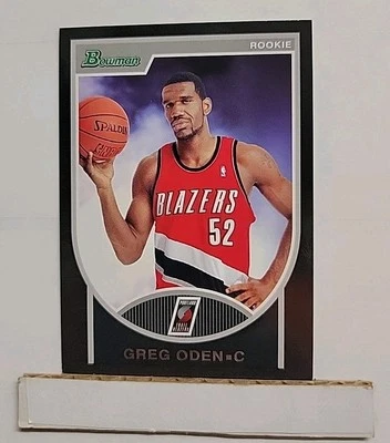 Bowman Greg Oden RC #152 2007-08 novato #'d 1577/2999 Portland Trail Blazers N1 Foto 1 de 2