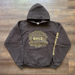 Y2K Herren XL braun Oakies Surfwear Beach California 2000er Skate Pullover Hoodie - Bild 1 von 5