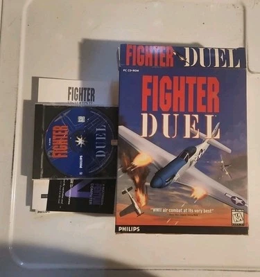 Vintage 1995 PC  FIGHTER DUEL WWII Air Combat Big Box by Philips Game - Image 1 of 4