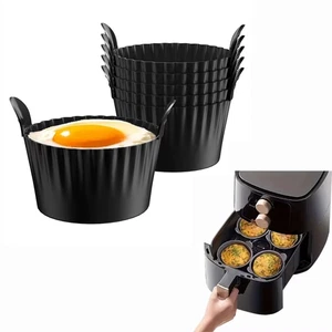 3/6 Pcs Air Fryer Egg Poacher Cupcake Silicone Baking Cup Muffin Cupcake Cup - Picture 1 of 14
