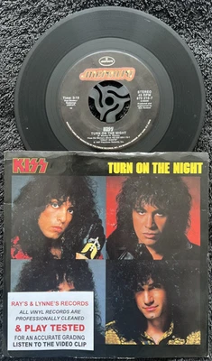 Kiss – Turn On The Night 7'' Vinyl IMPORT 1988 CLEANED/PLAY TESTED EX VIDEO CLIP - Image 1 of 4