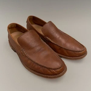 Clarks Zapatos Para Hombre Talla 9 M Cuero Marrón Mocasines Sin Cordones - Imagen 1 de 12