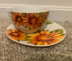 Bowl  Matching Plate Set Of 4 - Picture 1 of 3