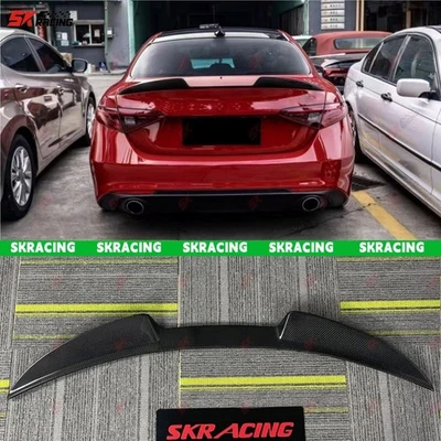 Kits de alerón labial trasero de fibra de carbono para Alfa Romeo Giulia 2017-2024 Foto 1 de 4
