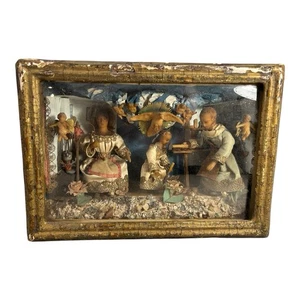 Antique 1800s Christian Religious Young Jesus 3D Diorama - Picture 1 of 16