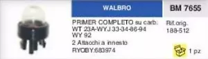PRIMER COMPLETO POMPETTA POMPA MISCELA CARBURATORE WALBRO attacchi a innesto - Zdjęcie 1 z 1