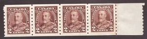 1935 Canada Sc# 229 - 2¢ Pictorial KGV - "Paste Up" Strip MNH - Picture 1 of 1