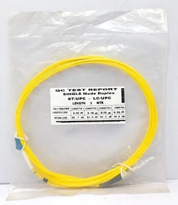 Câble Fibre Optique Duplex ST/UPC - LC/UPC Mode Simple 3 MTR - Photo 1/11