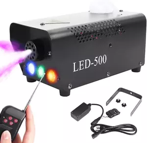 Macchina della Nebbia, Macchina del Fumo 500W con Luci LED Colorate Integrate, Telecomando Wireless - Foto 1 di 9