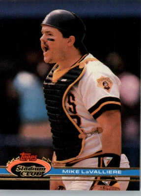 1991 Topps Stadium Club - #279 Mike LaValliere - Image 1 of 2