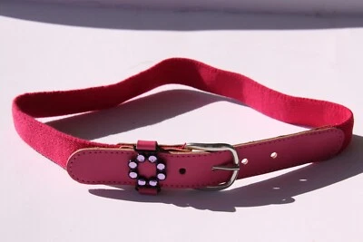 KINDER STRETCH  GÜRTEL GRÖSSE 70 ROSA PINK  BREITE 2,3 CM SCHLIESSE AUS METALL - Bild 1 von 3