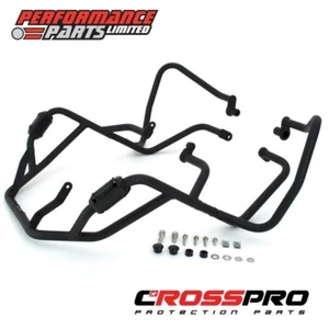 Set completo barre antiurto motore alluminio nero lucido BMW R1200GS 2005 05 CrossPro - Foto 1 di 4