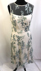 Phase Eight 'Lia' Embroidered Dress UK10 Cream Floral Sheer Fit Flare NWT L878