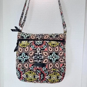 Vera Bradley Sierra Print Hipster Crossbody Bag - Turquoise, Salmon, Gray, Brown - Picture 1 of 15