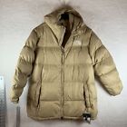 The North Face Puffer Jacket Women's Down XL Khaki Nuptse Belted Mid-Length 6653