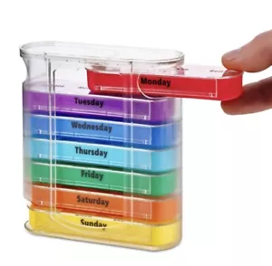 7 Tage Pillendose Organizer AM PM Woche Tabletten Organizer Tragbar Medizin Aufbewahrung - Bild 1 von 5
