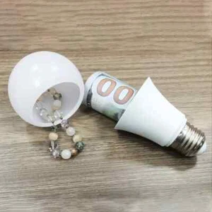 Light Bulb Safe Secret Storage Stash Container for Money, Jewelry, Valuables - Picture 1 of 7
