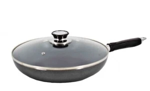 Non-Stick Aluminum Stir Frying Pan With Glass Lid, 7/8.7/10.2/11.8 Inches - Bild 1 von 6