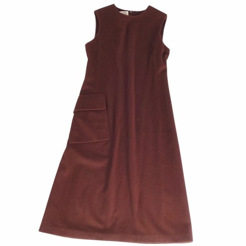 HERMÈS Hermes Vintage Pezzo Unico Senza Maniche 100% Cashmere Top Donna 34 (S Usato0