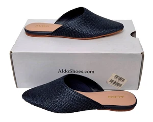 ALDO Womens Lovely Junke Navy Slip On Flat Pointed Shoes UK 4 MRRP £89 - Picture 1 of 8