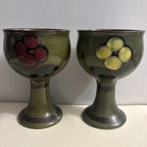 2er Set Keramik Weinkelch Set Mid Century Keramik Steingut - Bild 1 von 7