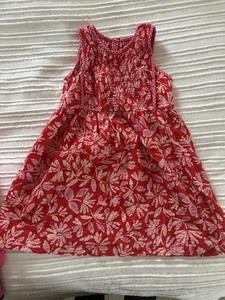 Zara Kids Girls Summer Dress - Size: 5 - Red & Pink Floral Print - Picture 1 of 2