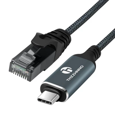 USB C auf Ethernet Kabel 10M Gigabit LAN Adapter kompatibel mit MacBook iPad ... - Bild 1 von 4