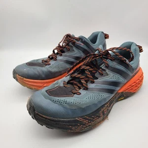 Hoka One One SpeedGoat 3 Trail Running Shoes Blue Orange Mens Size 10 - Picture 1 of 9