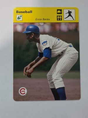 2004 Donruss Sportscaster Ernie Banks  #14 Fielding Yellow /15 SSP - Image 1 of 4