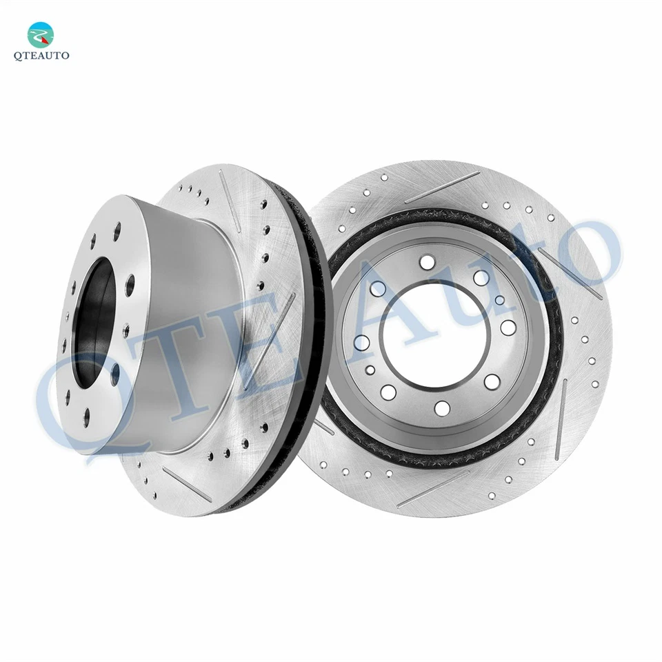 Rotores de disco de freno ranurados perforados traseros 360 mm para GMC Sierra 2500 HD 2011-2018 Foto 1 de 4