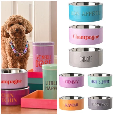 Futternapf Trinknapf Fressnapf Hundenapf Katzen Tier Napf Design bunt pink rosa - Bild 1 von 3