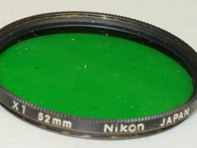 52mm NIKON Green (X1) Filter Excellent  +++    #52d-u3c - Image 1 of 2