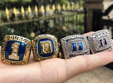 4pcs DUKE BLUE DEVILS NCAA NATIONAL Team Ring Set Souvenir Fan Men Gift