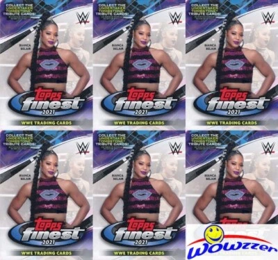 (6) 2021 Topps FINEST WWE Wrestling EXCLUSIVE Blaster Box-X-FRACTOR PARALLELS! - Image 1 of 3