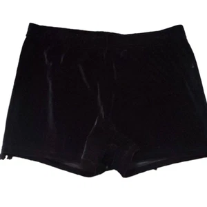 Girls Size Large Black Velvet Dance Shorts - Picture 1 of 3