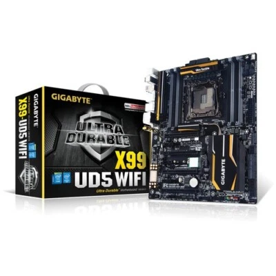 GIGABYTE GA-X99-UD5 WIFI Intel X99 LGA 2011-3 6Gb/s ATX 3.0 Chipset Motherboard - Image 1 of 4