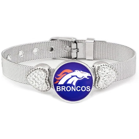 Soecial Denver Broncos Women's Adjustable Silver Band Bracelet Jewelry Gift D26 Cover