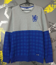 Chelsea Retro Replicas Fan Sweatshirt Blue Gray Adidas Mens Size L ig93