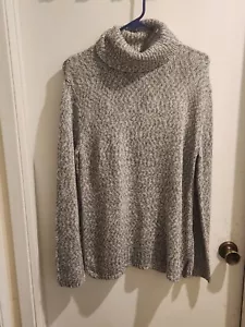 Chico's Size 2(12/14) Golden Memories Teddy Tunic Silver Sweater NWT - Picture 1 of 9