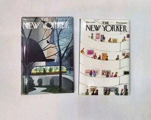 (2) New Yorker Magazin Cover Souvenir Kühlschrank Spind Magnete 1970 1975 3x2 S6a - Bild 1 von 6