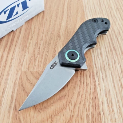 Zero Tolerance Galyean Folding Knife 2" CPM-20CV Steel Blade CF/Titanium Handle - Image 1 of 4