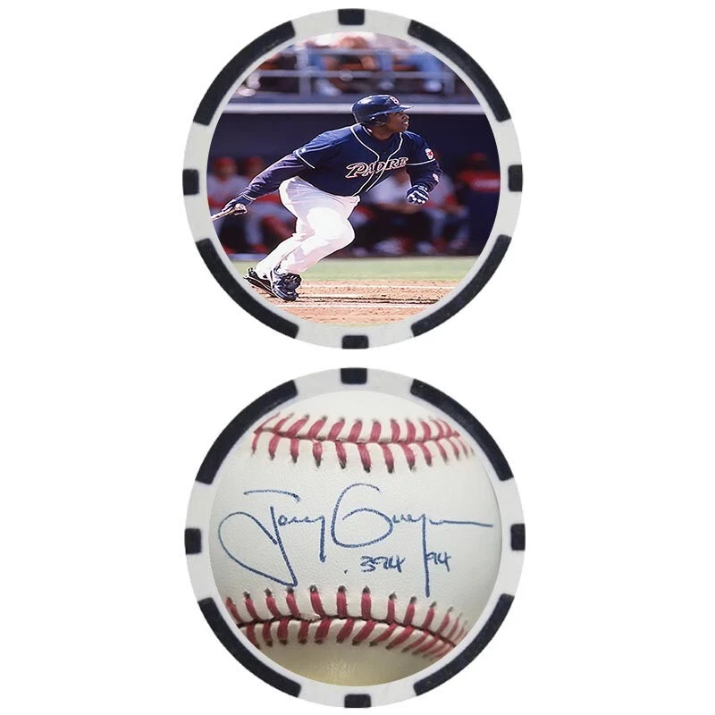 Ficha de póker de leyendas de béisbol firmada por Tony Gwynn Foto 1 de 2