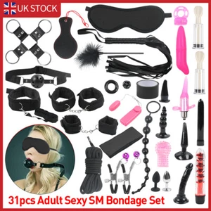 Sex Bondage Gear Handcuffs Sex Games Whip Gag Toy Kit BDSM Sex Toys for Couples - Picture 1 of 14