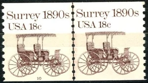 Surrey 1890s Transportation Coil MNH PNC2 (Pair) Plate 10 Scott's 1907 - Picture 1 of 2