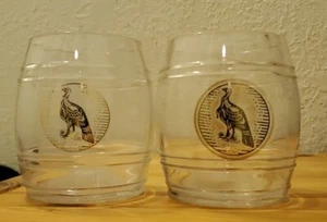 WILD TURKEY Bourbon (SET OF 2) Whiskey Barrel Design Glasses - Picture 1 of 3